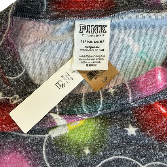 New Victoria's Secret Christmas Lights Pajama Top Women's Small Soft Loungewear - Picture 3 of 11